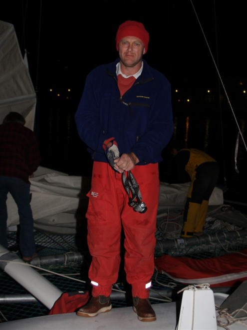 Neil Buckby Motors skipper Phillip Marshall - Hydro Tasmania Three Peaks Race 2007 © Jane Austin